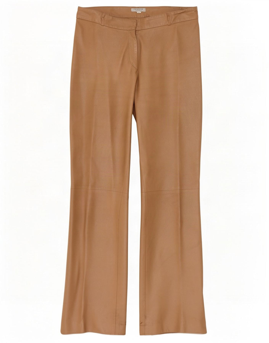 Conbipel Dame Bootcut Læderbukser IT 46 Large W34 L32 Beige