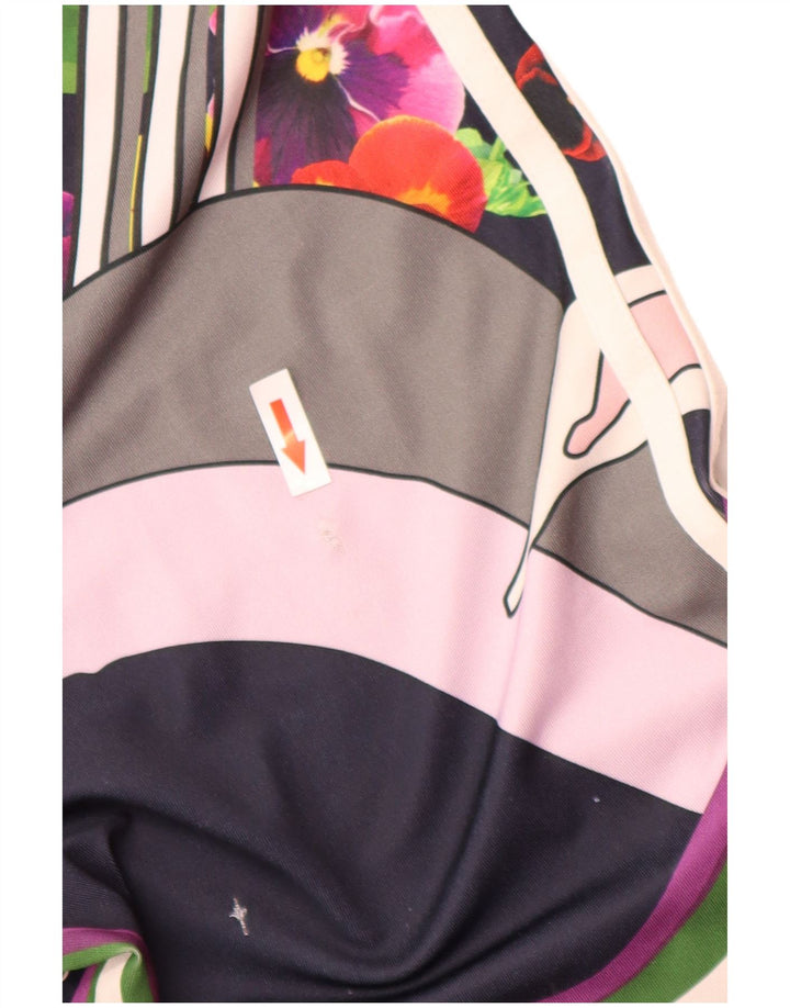 Adidas Womens Leggings UK 10 Small Multicolored Floral Polyester