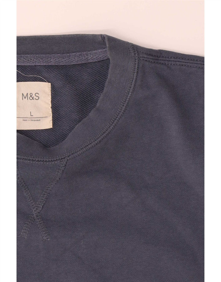 Marks & Spencer Sweatshirt til mænd Stor marineblå bomuld