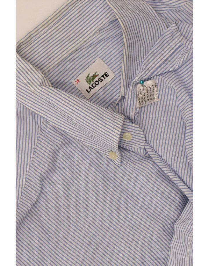 Lacoste herreskjorte str. 39 Medium Blå nålestribet bomuld