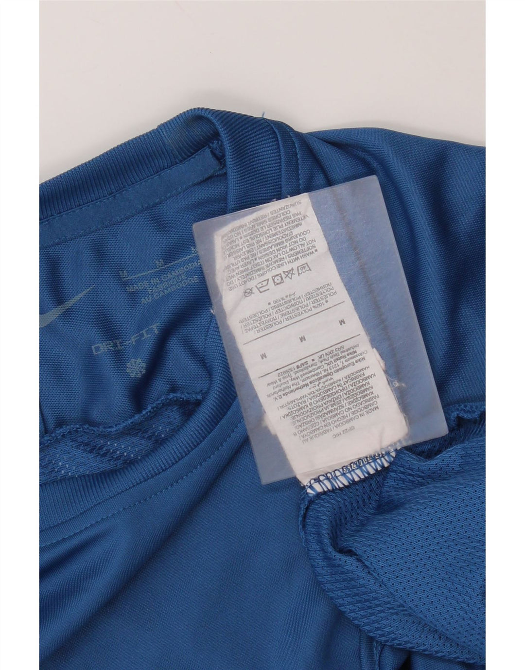 Nike Dri Fit T-shirt top mellemblå polyester til mænd