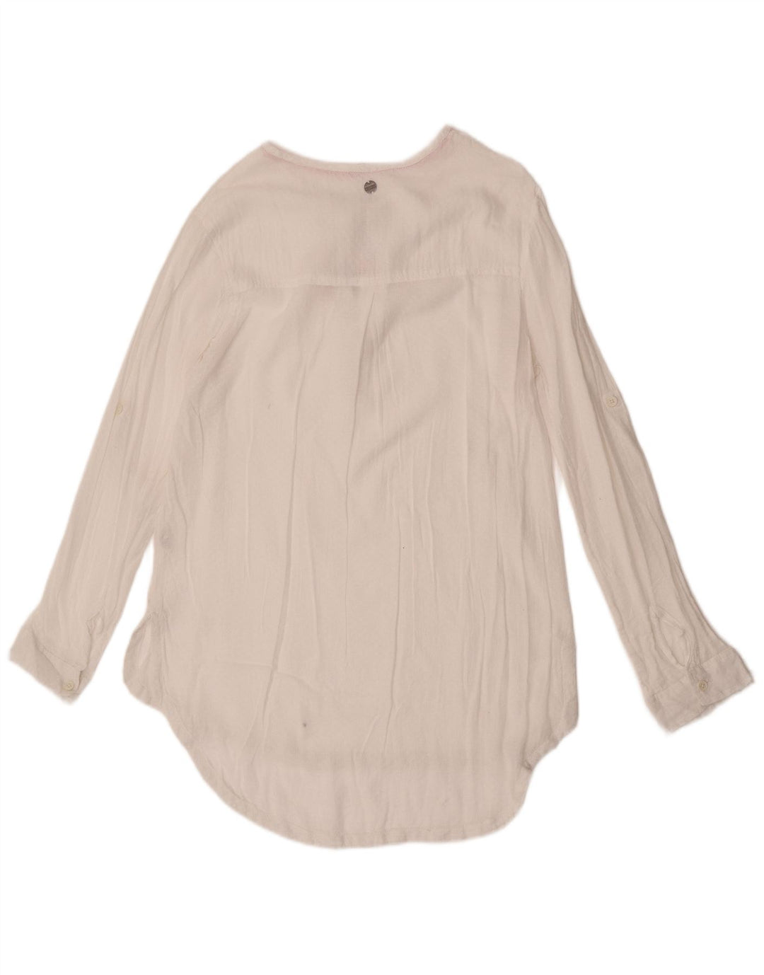 Rip Curl Dame Se Through Langærmet Bluse UK 14 Large White
