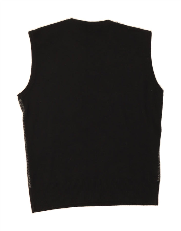 NARAMAGLIE Womens Vest Tank Top UK 10 Small Black Spotted Polyacrylic Vintage Naramaglie and Second-Hand Naramaglie from Messina Hembry 