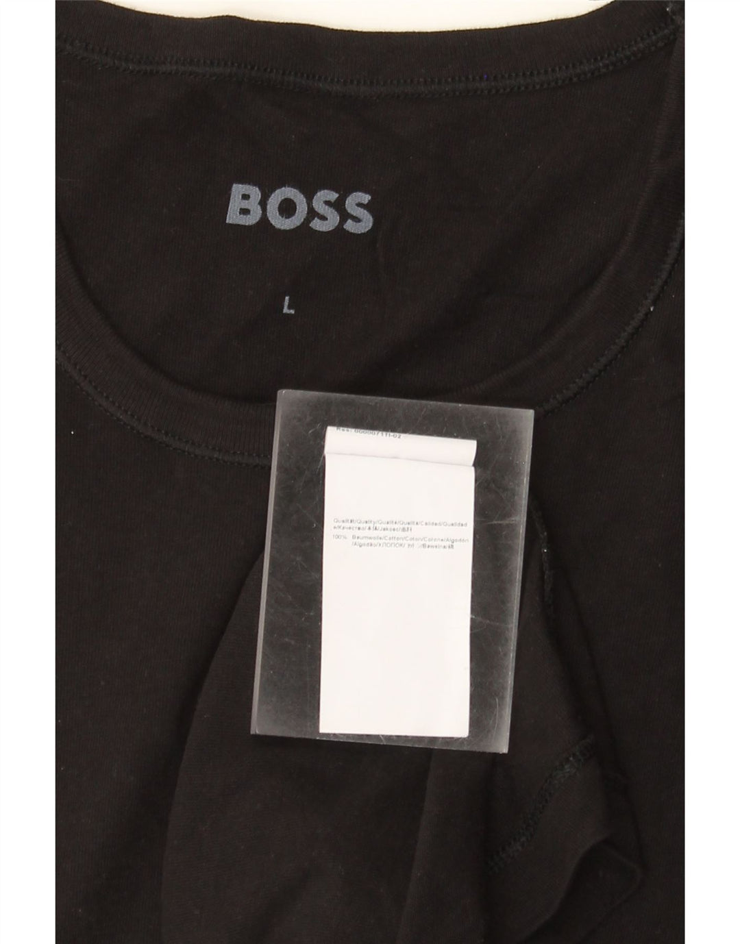 Hugo Boss Herre T-Shirt Top Stor Sort Bomuld