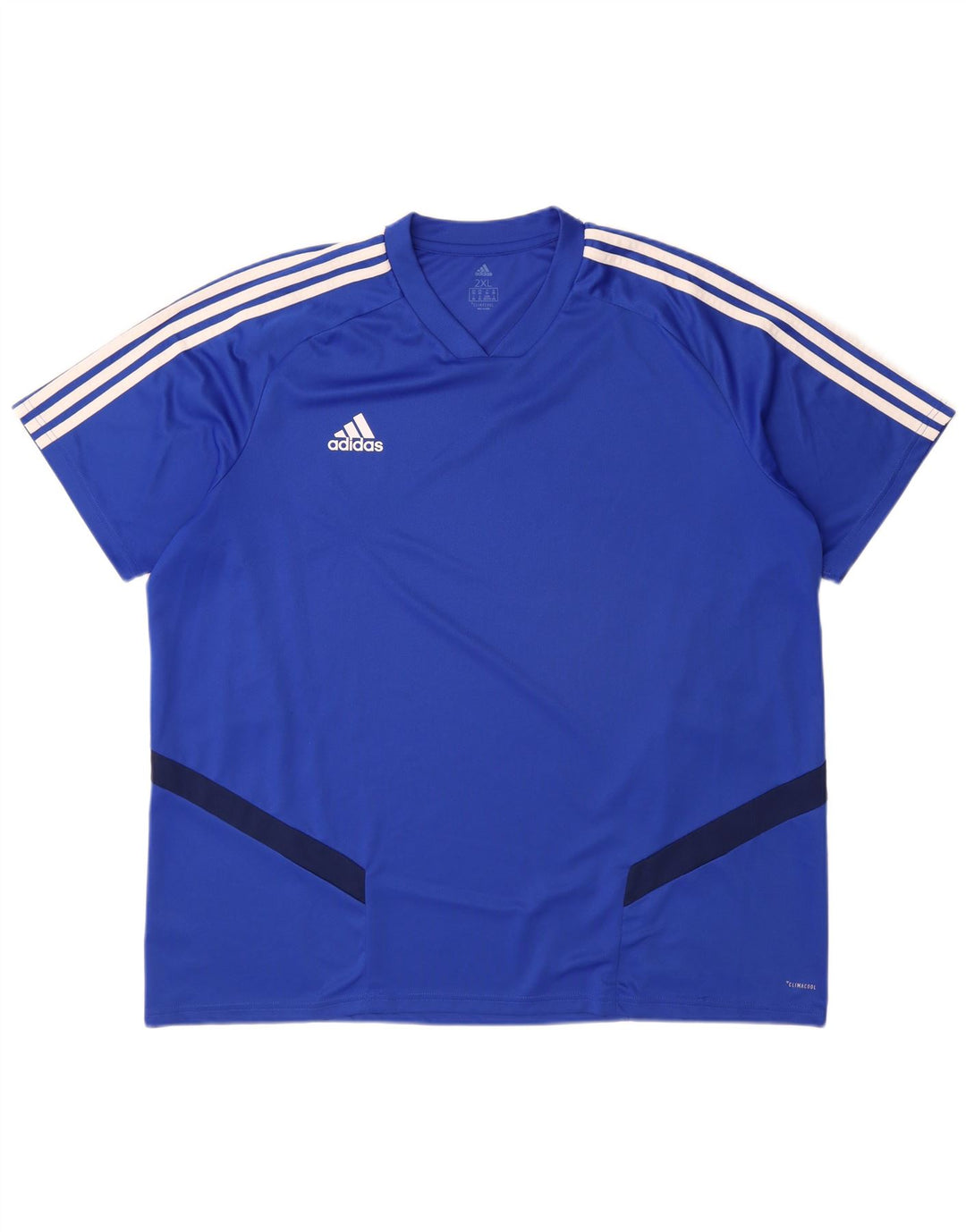 Adidas Herre Climacool T-Shirt Top 2XL Blå Colourblock