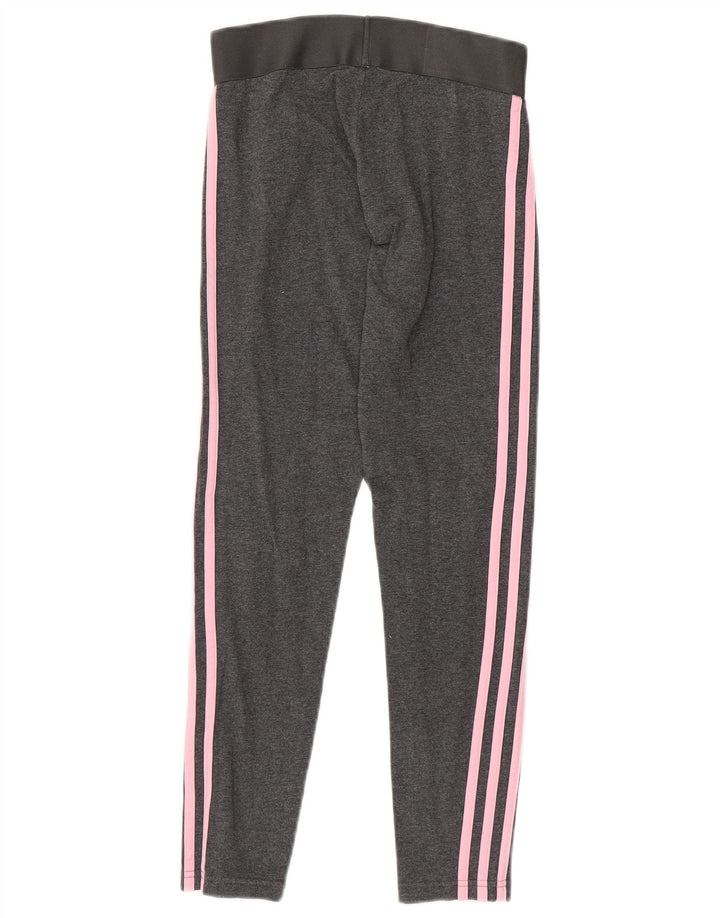 ADIDAS Dame Leggings UK 4/6 XS Grå Bomuld
