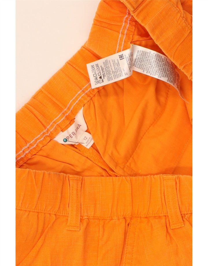 MARKS & SPENCER Womens Per Una Chino Shorts UK 12 Medium W32 Orange