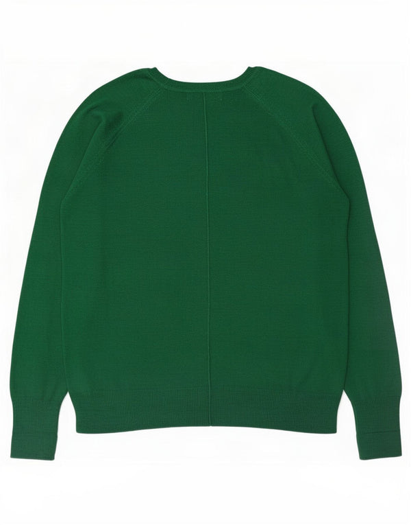Zara Dame Boat Neck Jumper Sweater UK 10 Small Green Viscose