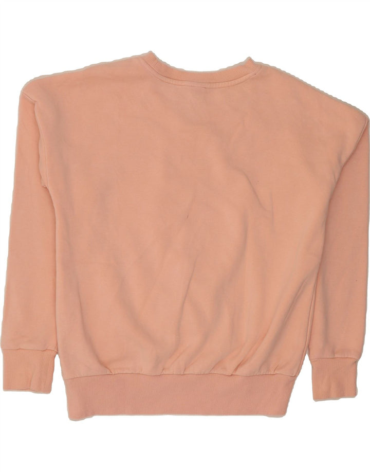 ADIDAS Womens Graphic Oversized Sweatshirt Jumper UK 8/10 Small Pink Vintage Adidas and Second-Hand Adidas from Messina Hembry 