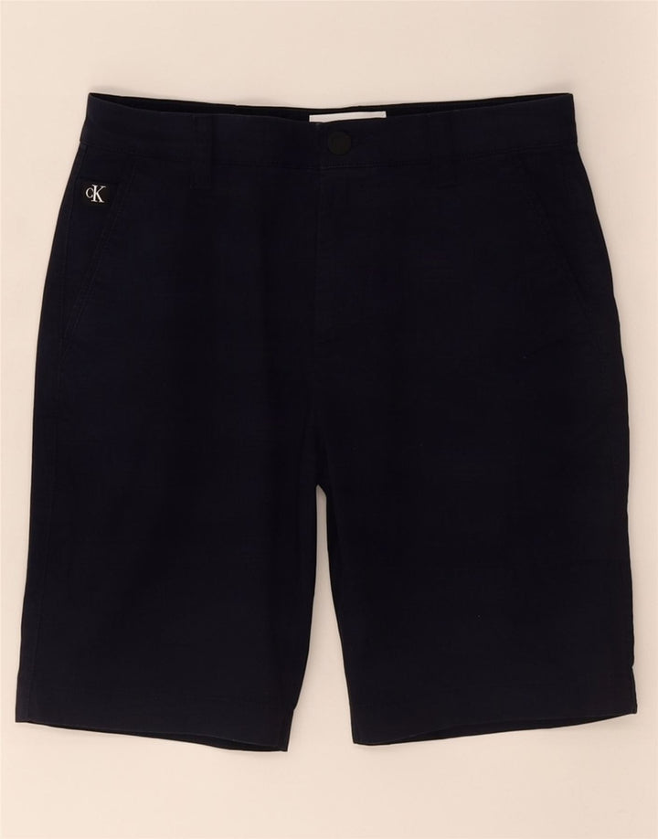 Calvin Klein Herre Chino Shorts Små W30 Marineblå Bomuld