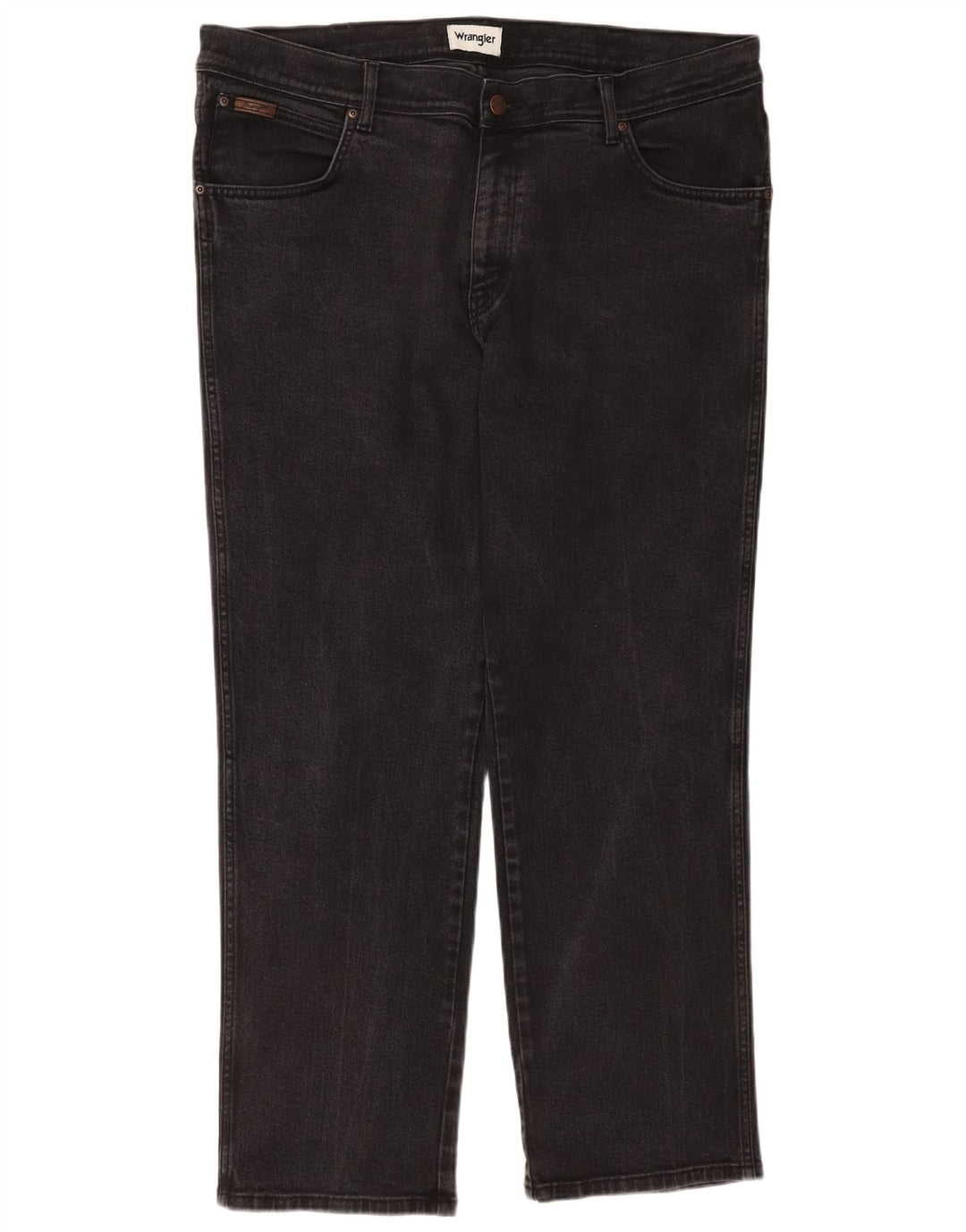 Wrangler Herre Texas Straight Jeans W42 L30 Grå Bomuld