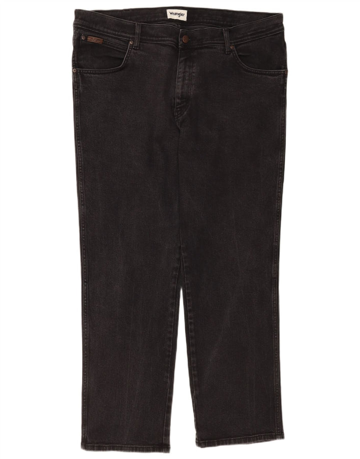 Wrangler Herre Texas Straight Jeans W42 L30 Grå Bomuld