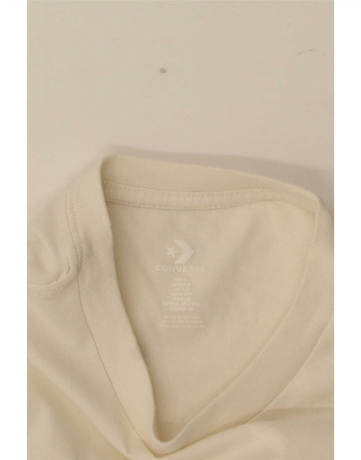 Converse Graphic T-Shirt Top UK 8 Small White