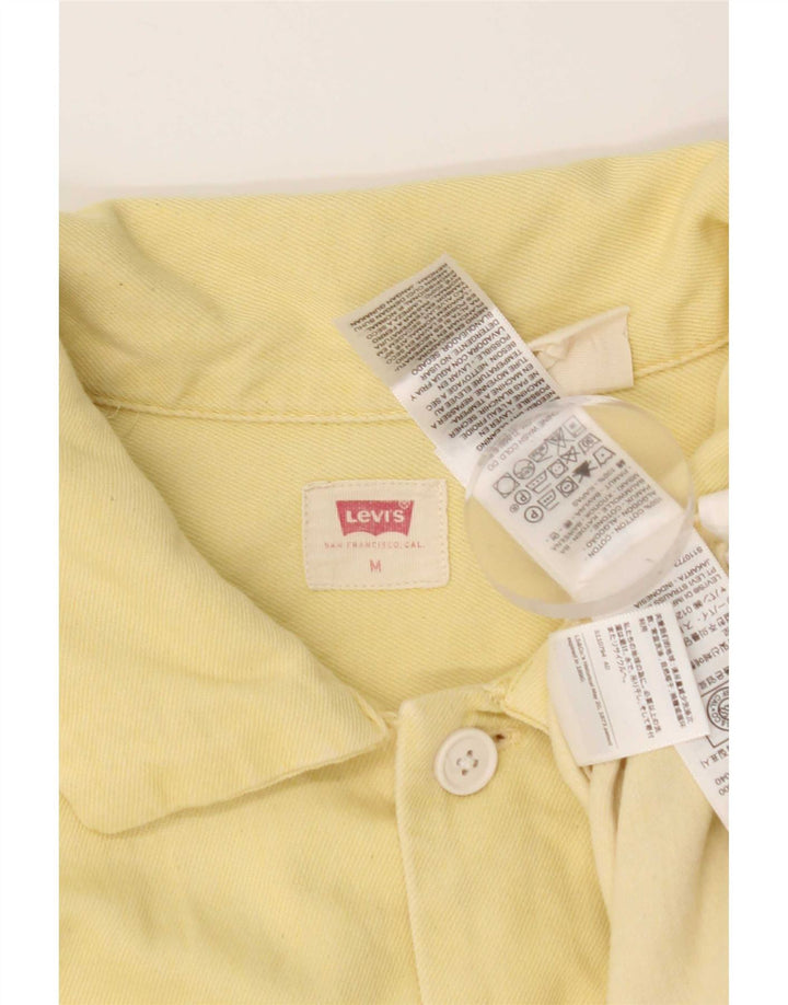 Levi's Kortærmet denimskjorte til mænd mellem gul bomuld