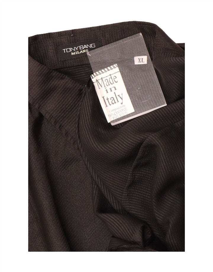 Vintage dameskjorte UK 18 XL brun bomuld