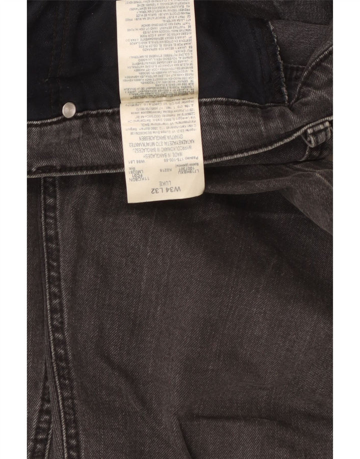 Lee Herre Luke Slim Jeans W34 L32 Grå Bomuld