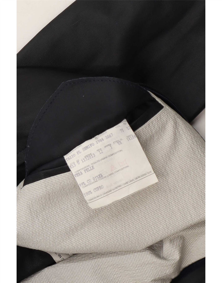 Valstar Herre Læder Bomber Jacket IT 52 XL Navy Blue