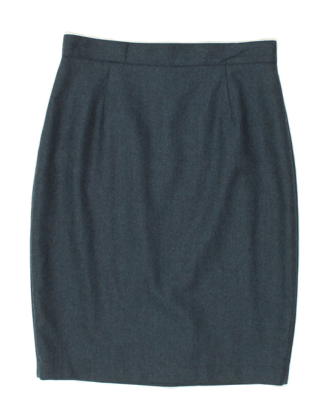 BENETTON Womens Pencil Skirt IT 46 Large W32 Navy Blue Virgin Wool Vintage Benetton and Second-Hand Benetton from Messina Hembry 