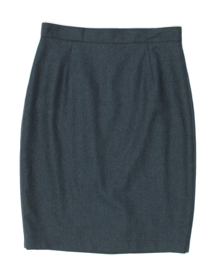 BENETTON Womens Pencil Skirt IT 46 Large W32 Navy Blue Virgin Wool Vintage Benetton and Second-Hand Benetton from Messina Hembry 