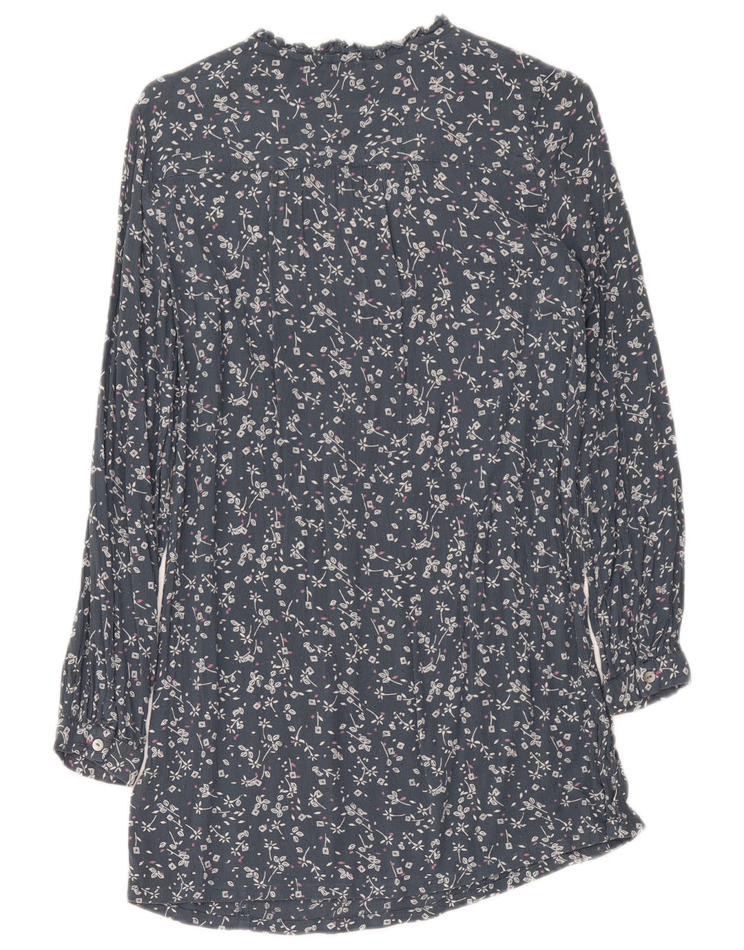 White Stuff Dame Langærmet Shift Dress UK 8 Small Navy Blue Floral
