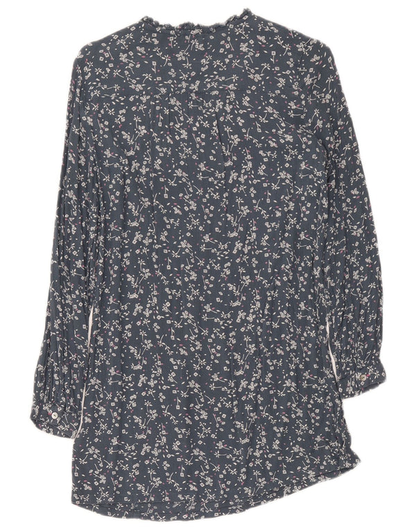 White Stuff Dame Langærmet Shift Dress UK 8 Small Navy Blue Floral