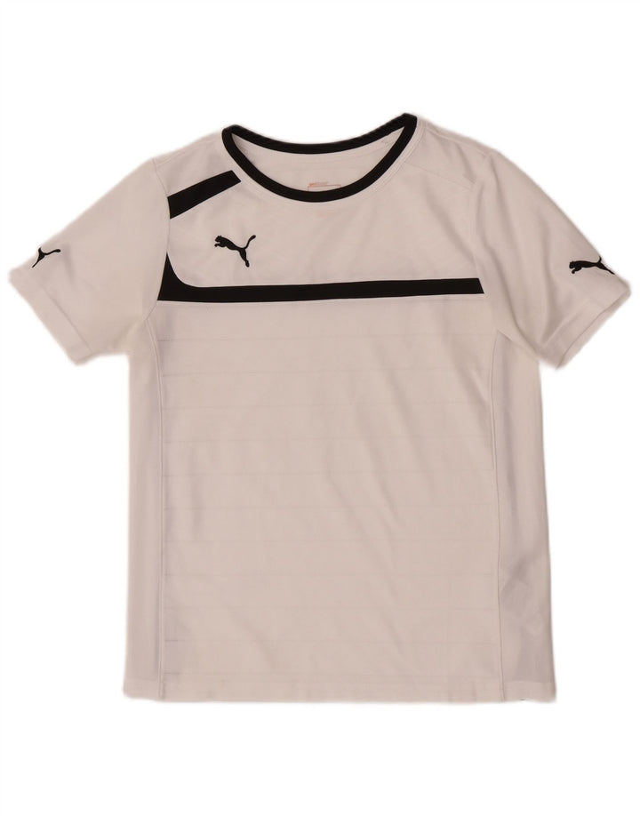 Puma Boys Regular Graphic T-Shirt Top 11-12 år Hvid Colourblock