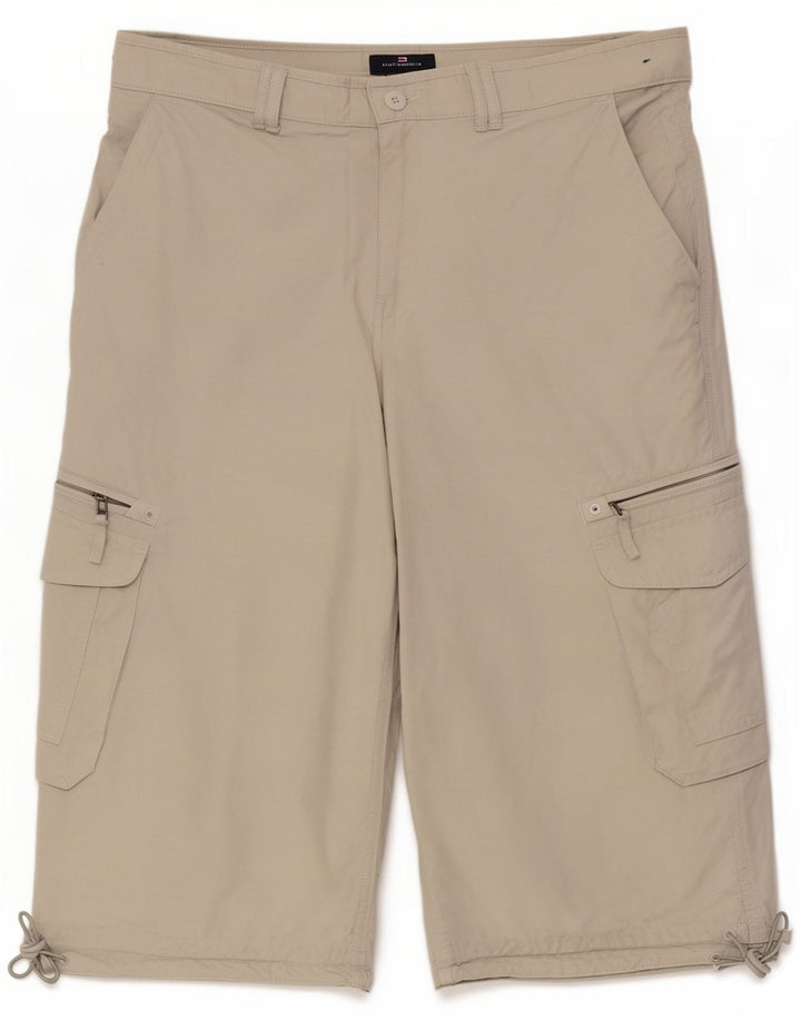 Marks & Spencer Herre Cargo Bermuda Shorts Large W36 Beige Bomuld