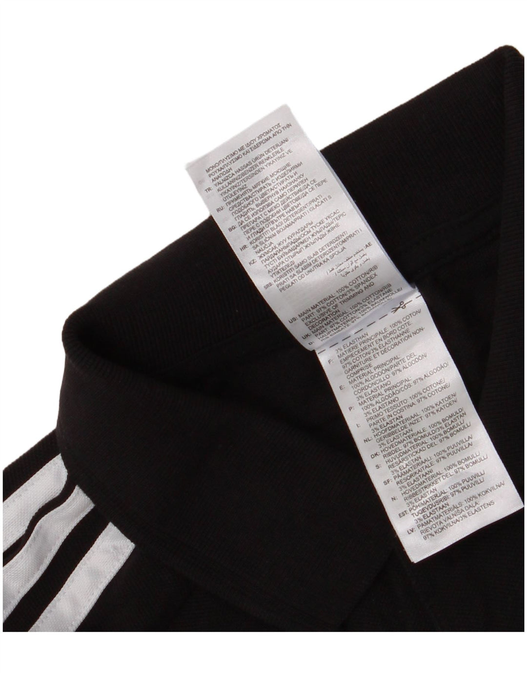 Adidas Polo Shirt til mænd, lille sort bomuld