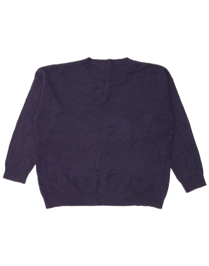 Marks & Spencer Dame sweater med rund hals DK 16 Stor marineblå