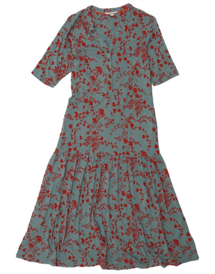 White Stuff Dame Maxi Tiered Dress UK 10 Small Green Floral