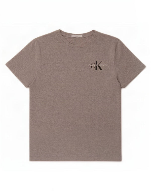 Calvin Klein Jeans Drenge Grafisk T-Shirt Top 13-14 År Grå Bomuld