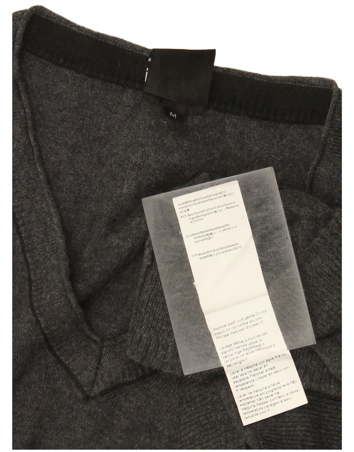 Hugo Boss Herre Slim Fit V-hals sweater Medium Grå Bomuld