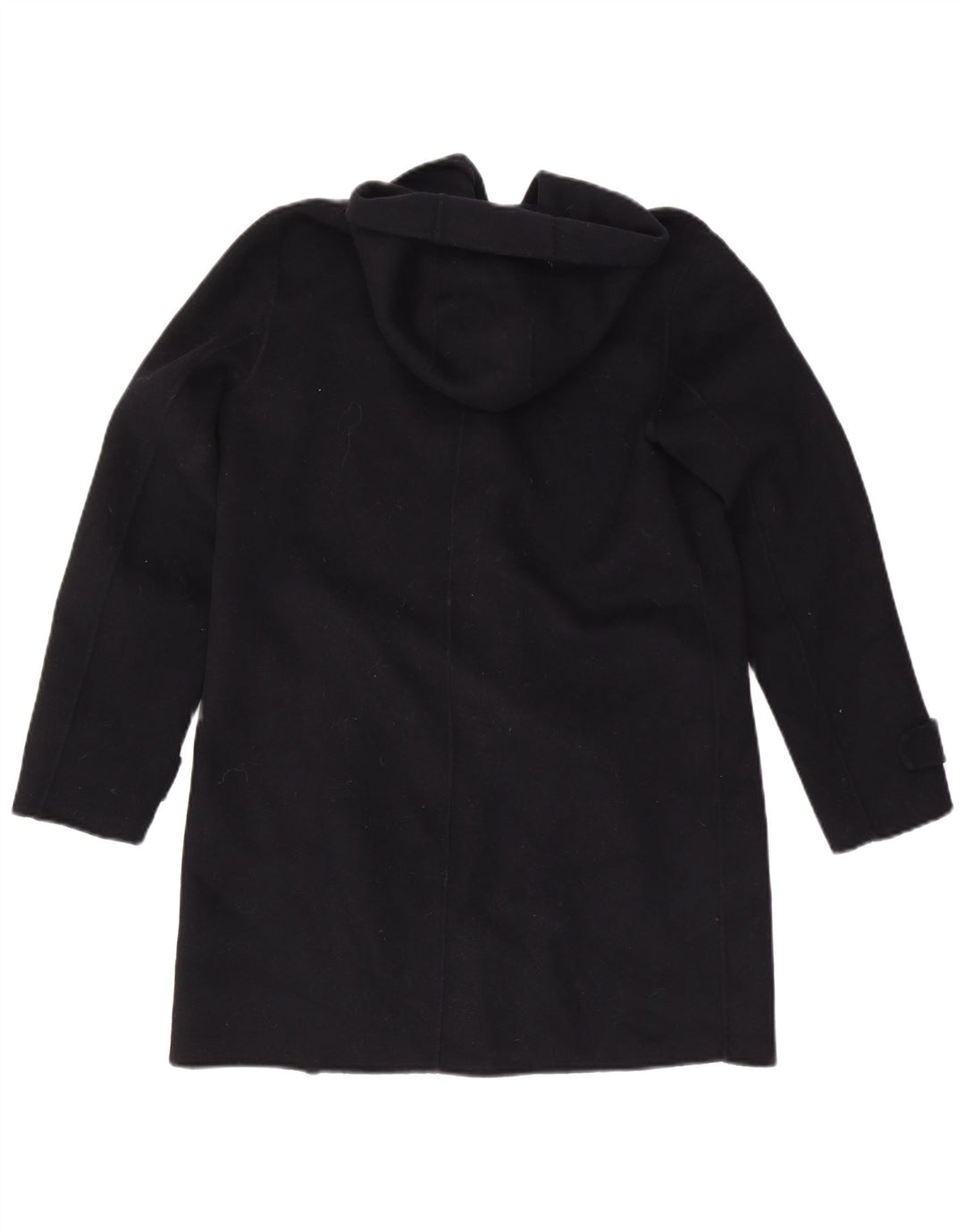 Zara Dame Hætte Overfrakke UK 14 Medium Sort