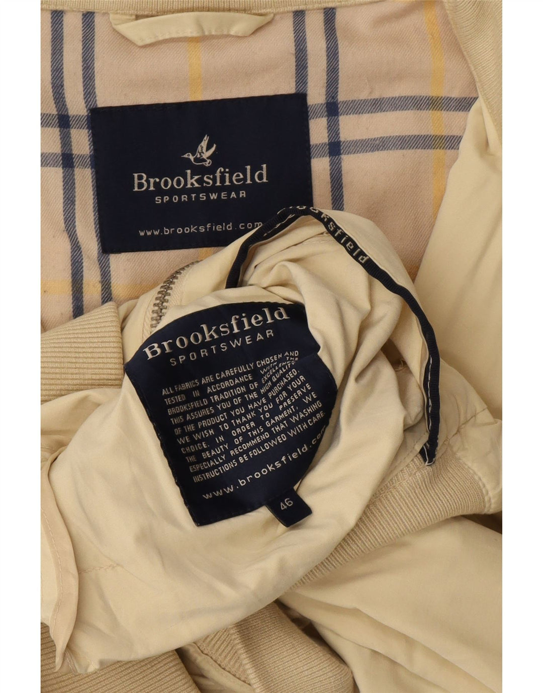 Brooksfield Bomberjakke til mænd IT 46 Lille beige polyester