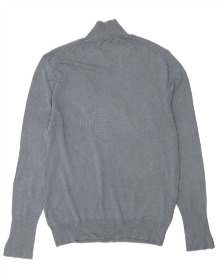 Zara Dame Turtle Neck Jumper Sweater UK 18 XL Blå