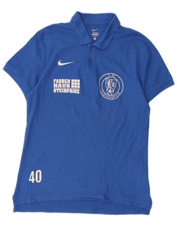 Nike Herre FC Leonhofen Grafisk Polo Shirt Medium Blå Bomuld