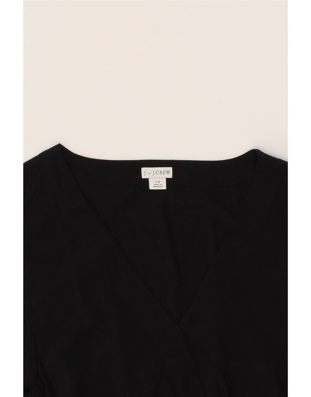 J. CREW Womens Blouse Top US 10 Large Black Viscose Vintage J. Crew and Second-Hand J. Crew from Messina Hembry 