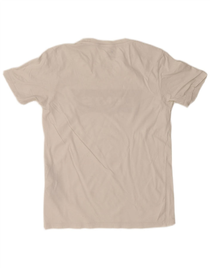 LEVI'S Grafisk T-shirt top til kvinder UK 6 XS Hvid bomuld