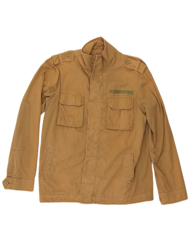 Pure Trash Herre Military Jacket UK 40 Stor Beige Bomuld