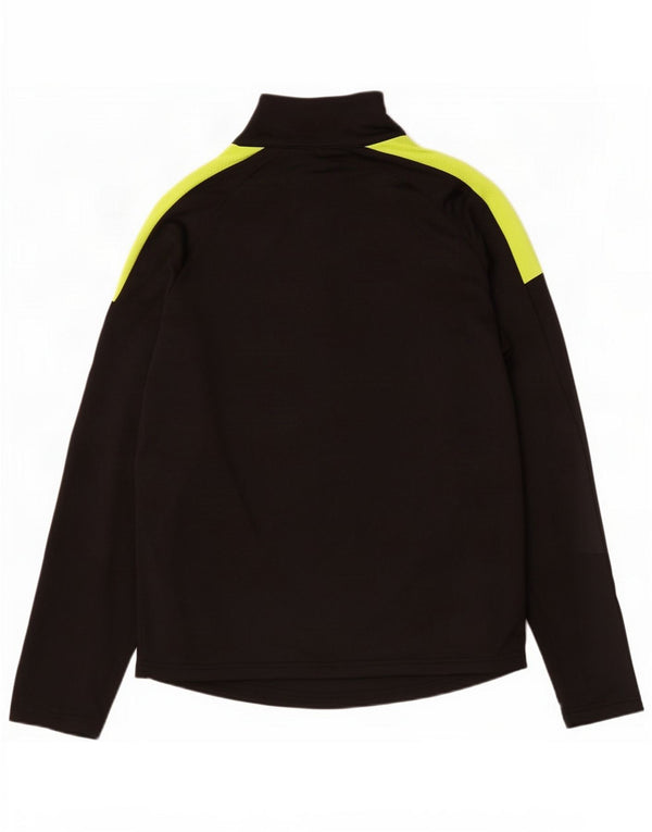 Ellesse Pullover med lynlås til mænd, træningsdragt Top Medium Sort Colourblock