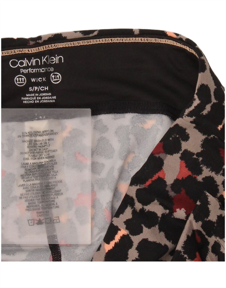 Calvin Klein Womens Performance Leggings UK 10 Small Grå Nylon