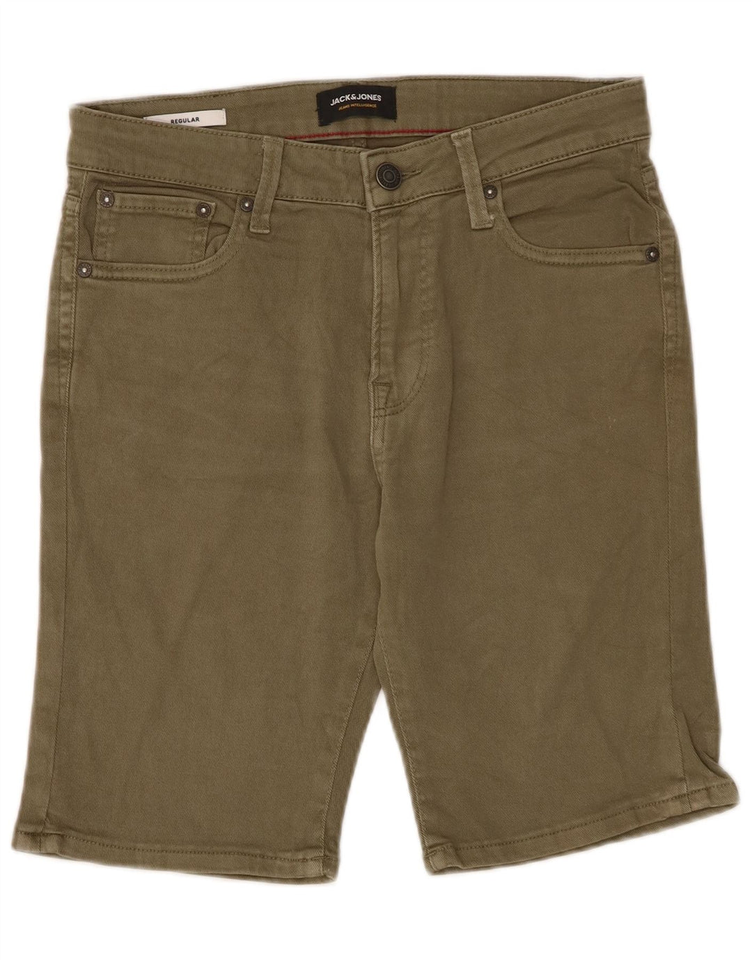 Jack & Jones Herre Regular Fit Casual Shorts Små W29 Khaki Bomuld