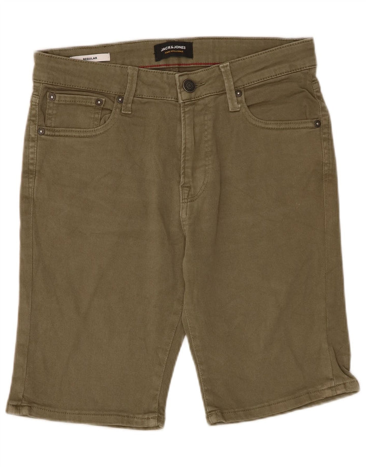 Jack & Jones Herre Regular Fit Casual Shorts Små W29 Khaki Bomuld