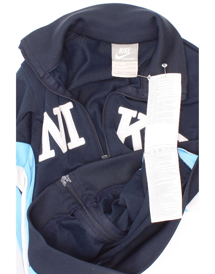 Nike Træningsdragt Topjakke til drenge 4-5 år Small Navy Blue Colourblock