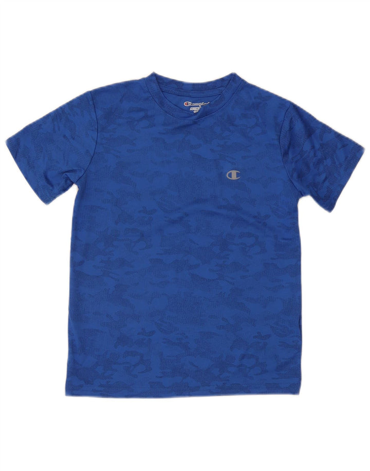 Champion Boys T-Shirt Top 10-11 år Blå Camouflage