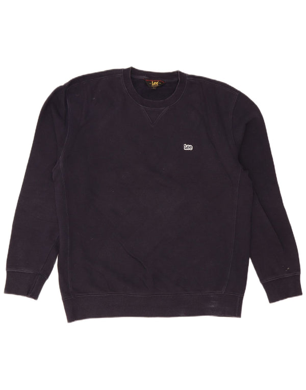 LEE Herre Regular Fit Sweatshirt Jumper Medium Navy Blue