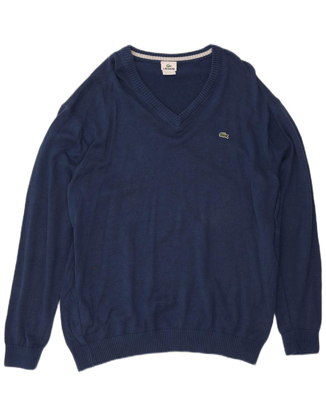 Lacoste Herre V-hals sweater str. 8 3XL Marineblå Bomuld