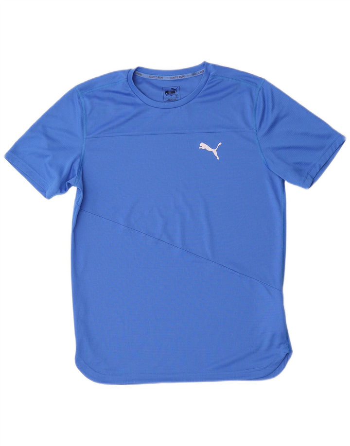 Puma Herre T-Shirt Top Lille Blå Polyester