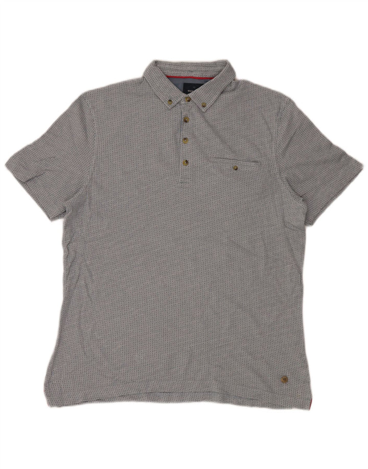 White Stuff Herre Polo Shirt Stor Blå Ikat Bomuld