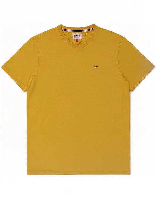 Tommy Hilfiger Herre T-Shirt Top XL Gul Bomuld